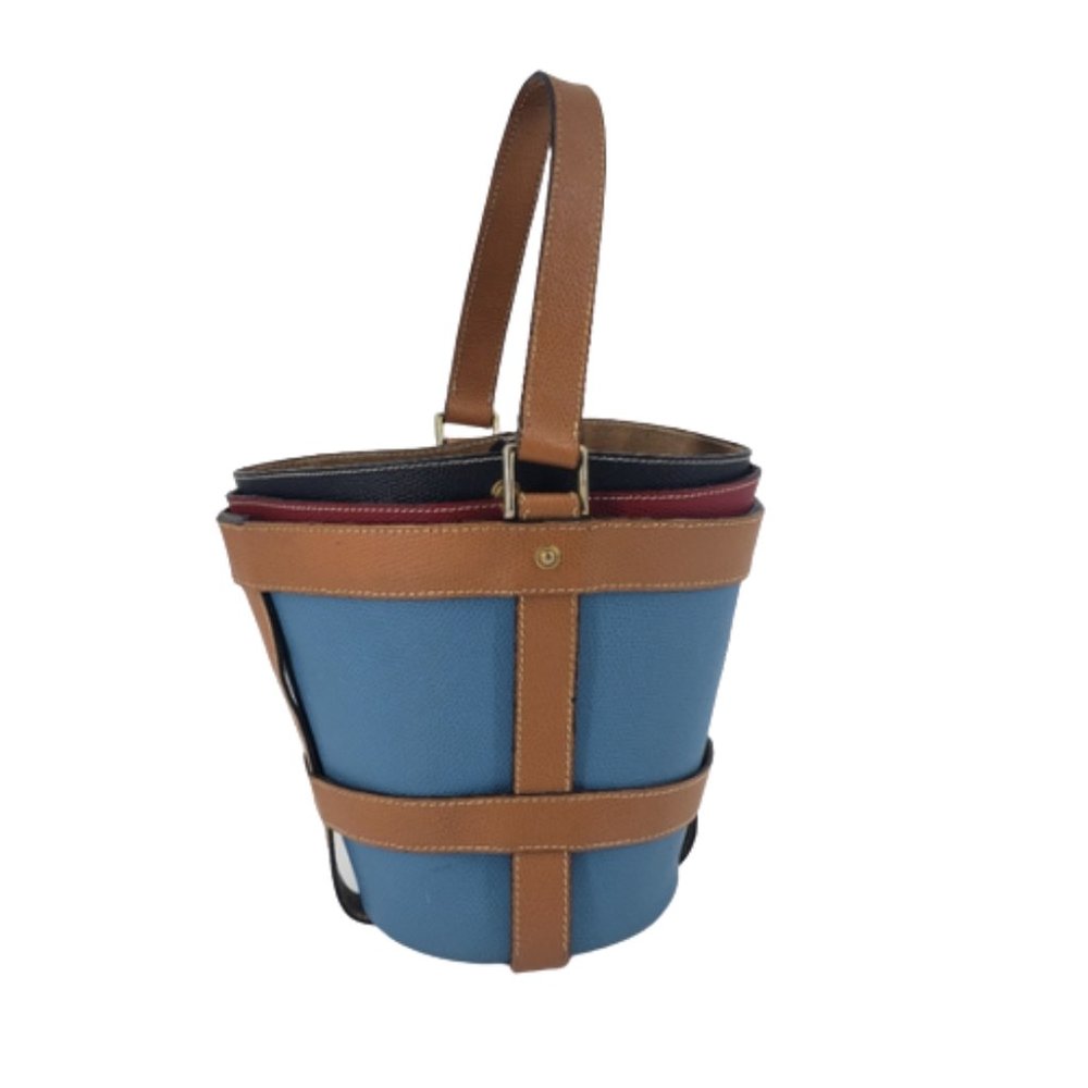 Artsy XXI Secolo Italy Leather Berry Bucket Bag
